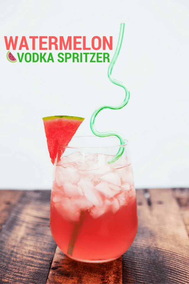Watermelon Vodka Spritzer Drink Recipe