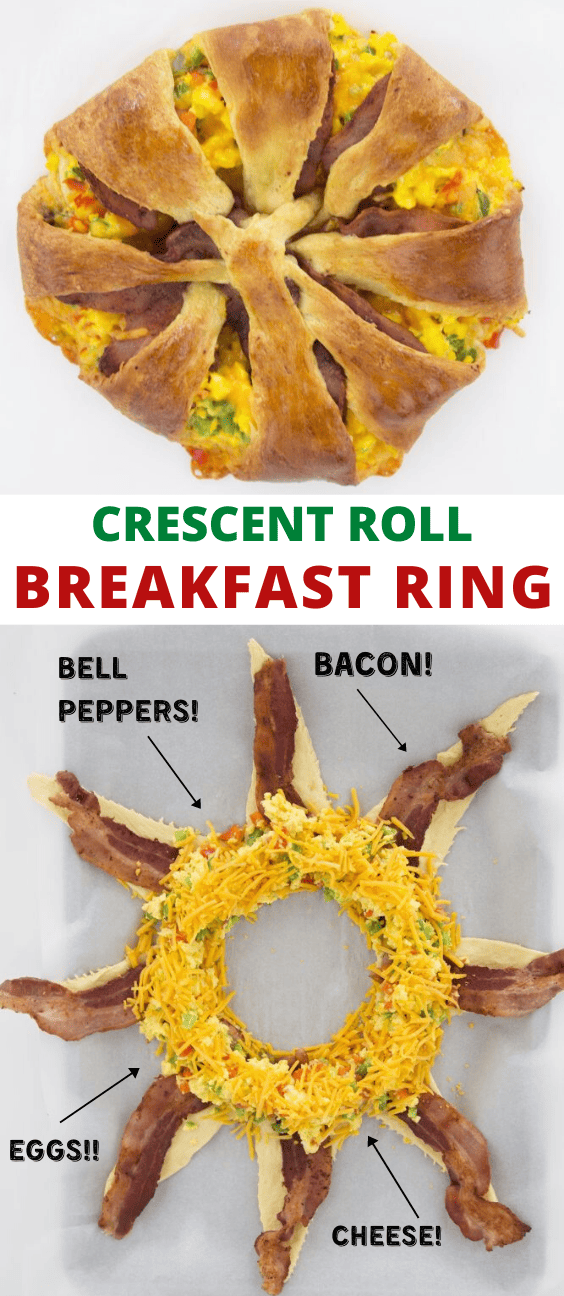Crescent Roll Bacon, Egg, and Cheese Breakfast Ring Recipe