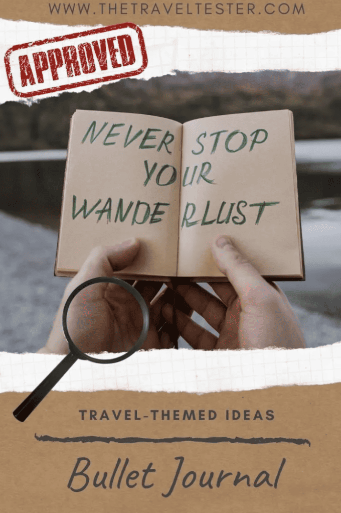 Travel Logging bullet journal design