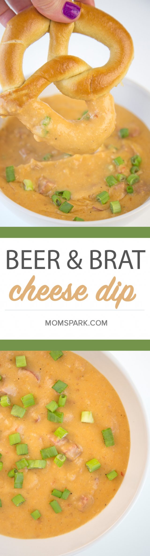 Crockpot Slow Cooker Beer & Brat Pretzel Cheese Dip Recipe