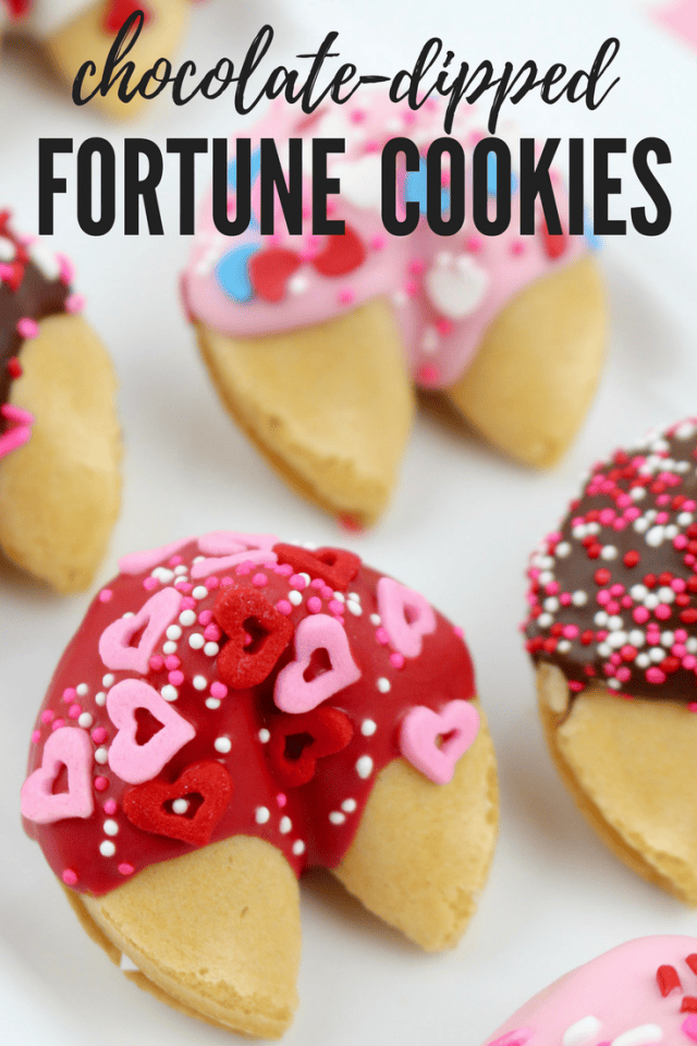 Chocolate-Dipped Valentine Fortune Cookies Recipe