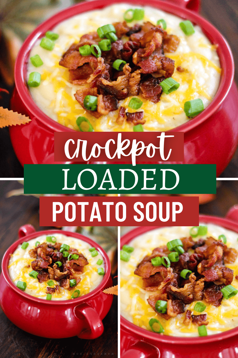CrockPot Slow Cooker Loaded Potato Soup Recipe - Mom Spark - Mom Blogger