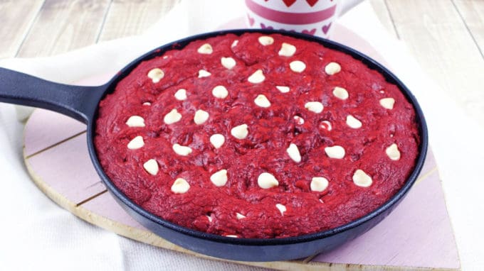 Red Velvet Skillet Dessert Cookie Recipe