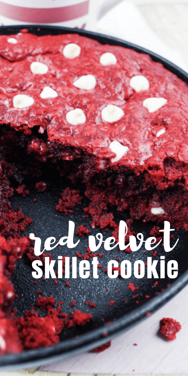 Red Velvet Skillet Dessert Cookie