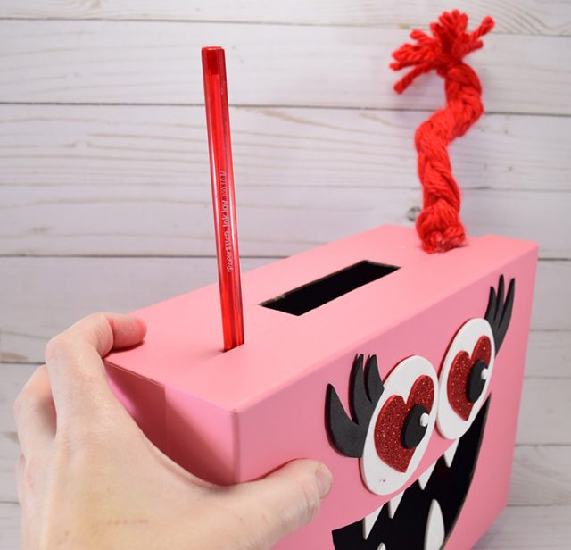 DIY Girly Monster Valentine's Day School Classroom Box