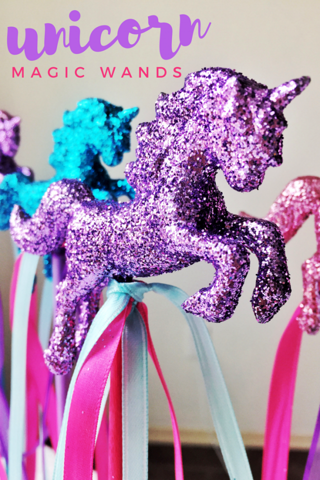 DIY Fantasy Unicorn Fairy Magic Wand Centerpiece and Party Favors