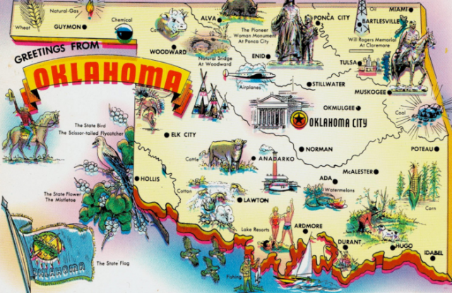 Fun Oklahoma City and County Map