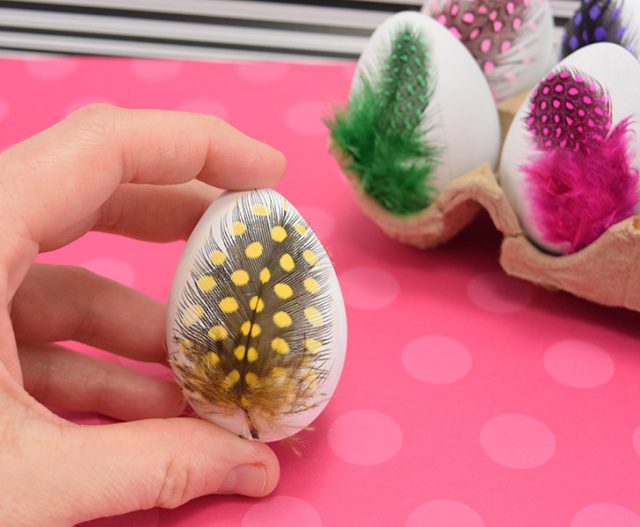 Bohemian Feather Easter Eggs
