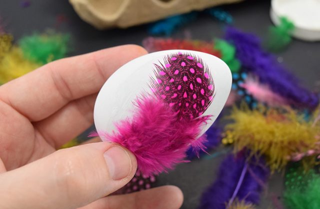 Bohemian Feather Easter Eggs