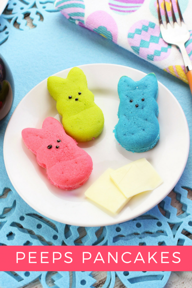 Colorful Mini Peeps Easter Pancake Recipe