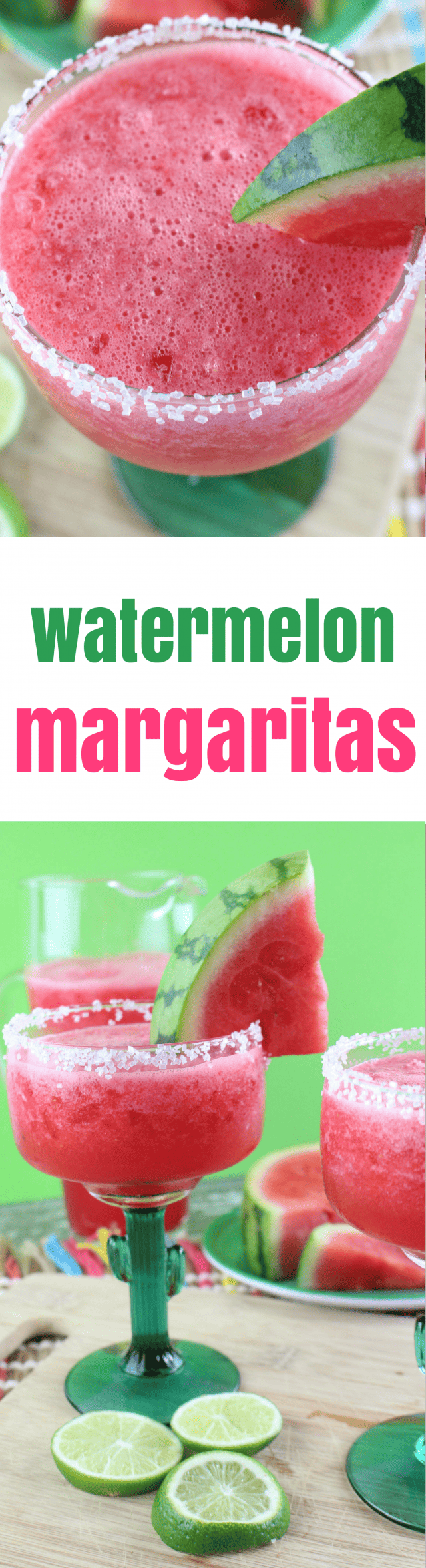 Pink & Fruity Watermelon Margaritas Recipe