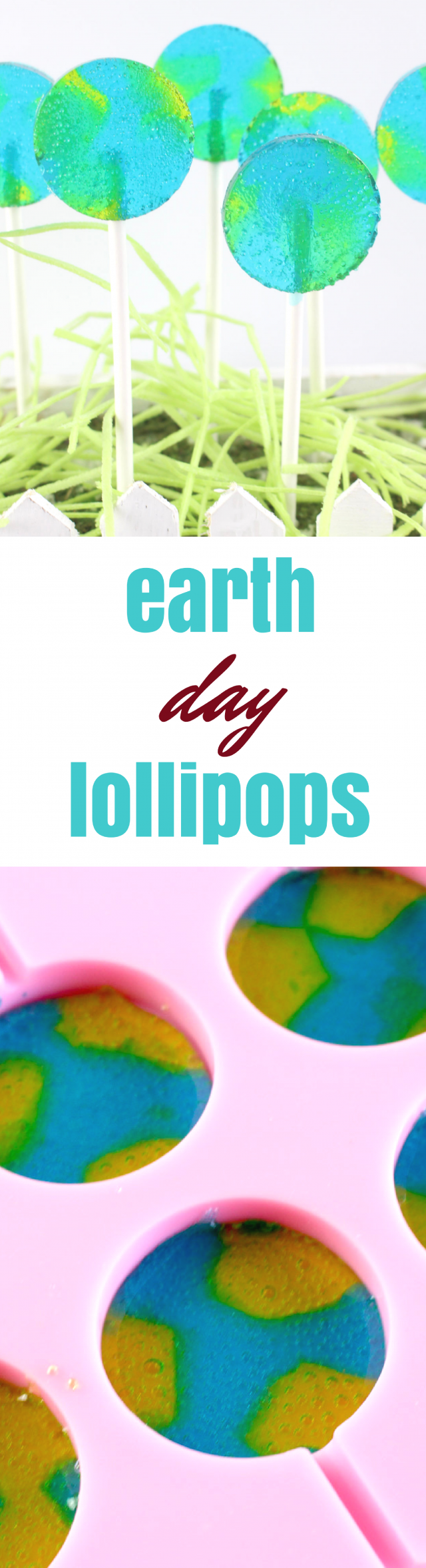 Earth Day is coming up soon, so we wanted to put something fun together for this special day. We think your kids will love it, too. Earth Day lollipops! 