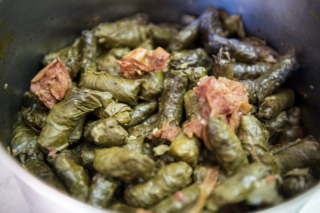 Cooking with the Druze people of Israel - stuffed grape leaves