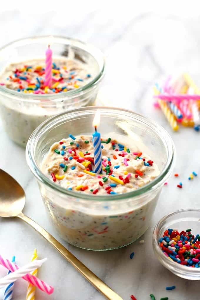 Birthday Cake Batter Overnight Oats Recipe