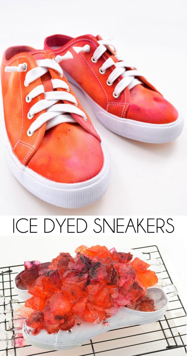 DIY Ice Dyed Sneakers Craft