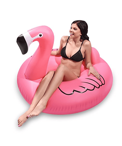 We've already shared a bunch of one-piece swimsuits moms are buying on Amazon right now. Now I'm here to share with you 17 awesome pool floats you need to bring to the pool this summer with this Flamingo Pool Float￼