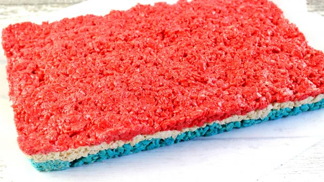 Red, White & Blue Rice Krispie Stars Recipe for Memorial Day or July 4th