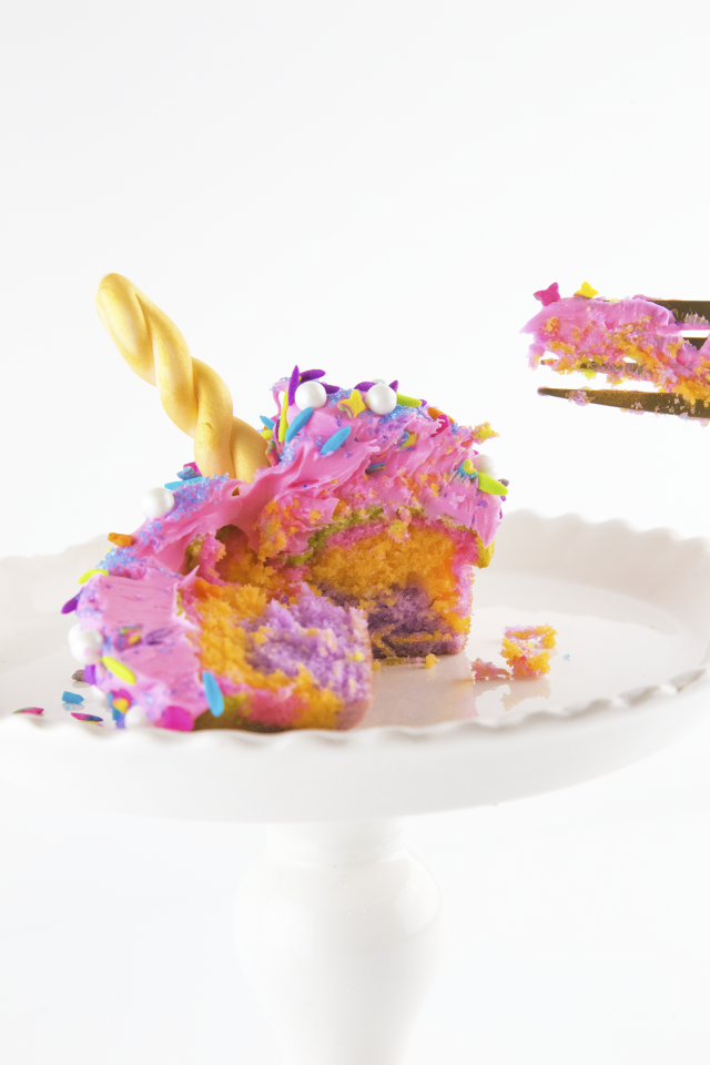 Unicorn Horn Rainbow Cupcake Recipe
