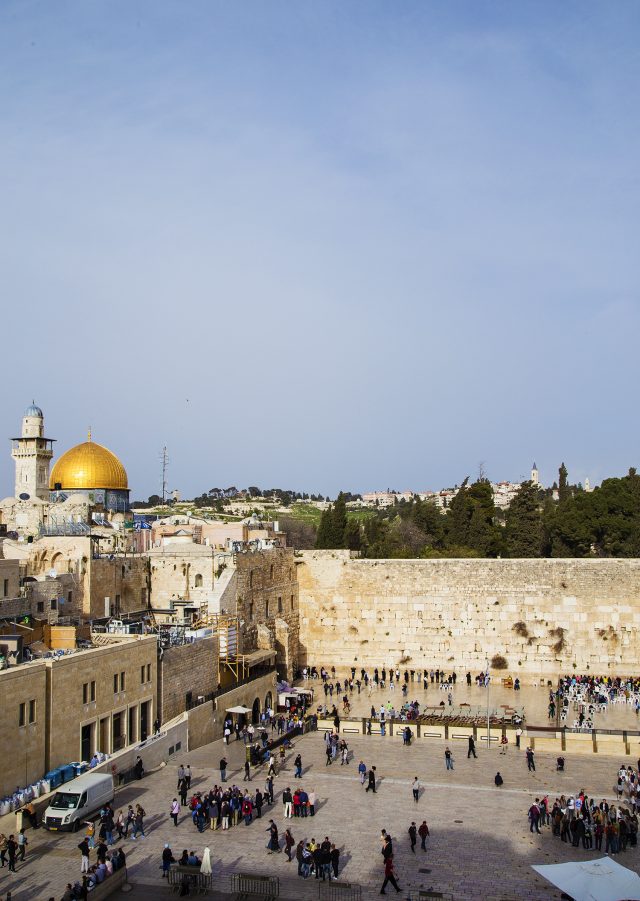 The Western Wall of the Old City of Jerusalem, Israel