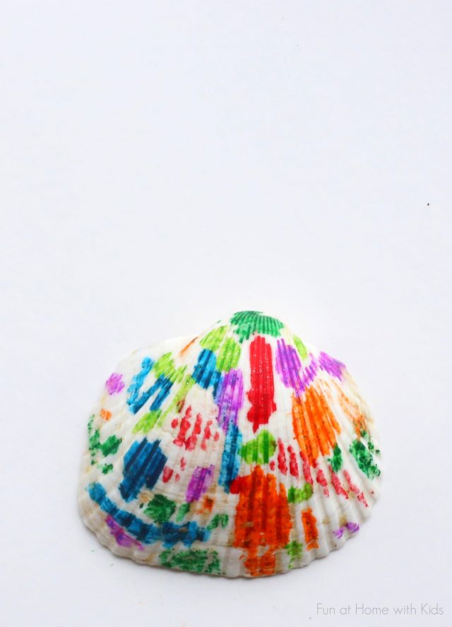 Melted Crayon Seashells Craft