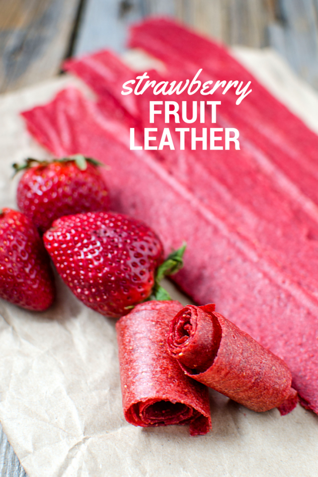 Homemade Strawberry Fruit Leather Roll-ups Recipe