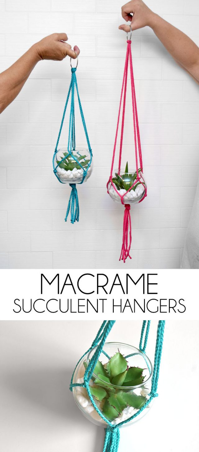 How to Make Macrame Succulent Hangers