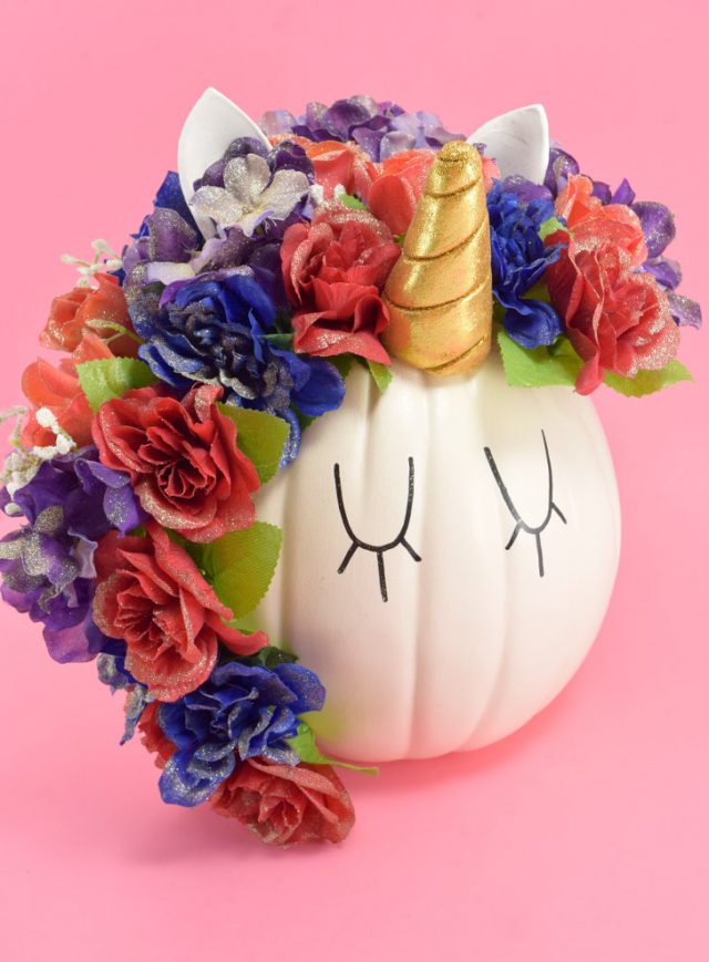 DIY No-Carve Unicorn Pumpkin
