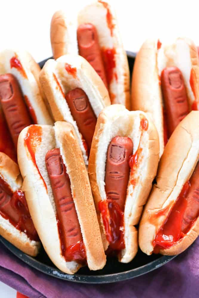 Halloween Bloody Severed Finger Hot Dogs Recipe