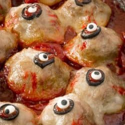 Halloween Meatball Eyes