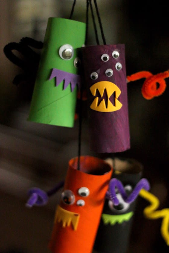 Halloween Preschool Monster Mobile Craft