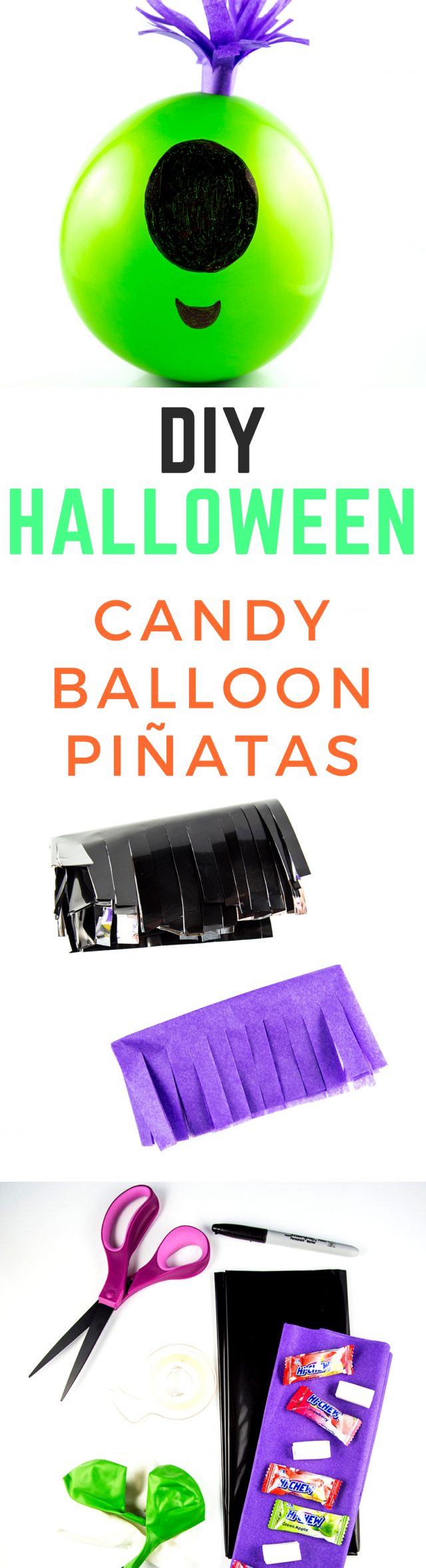 DIY Halloween Candy Balloon Piñatas