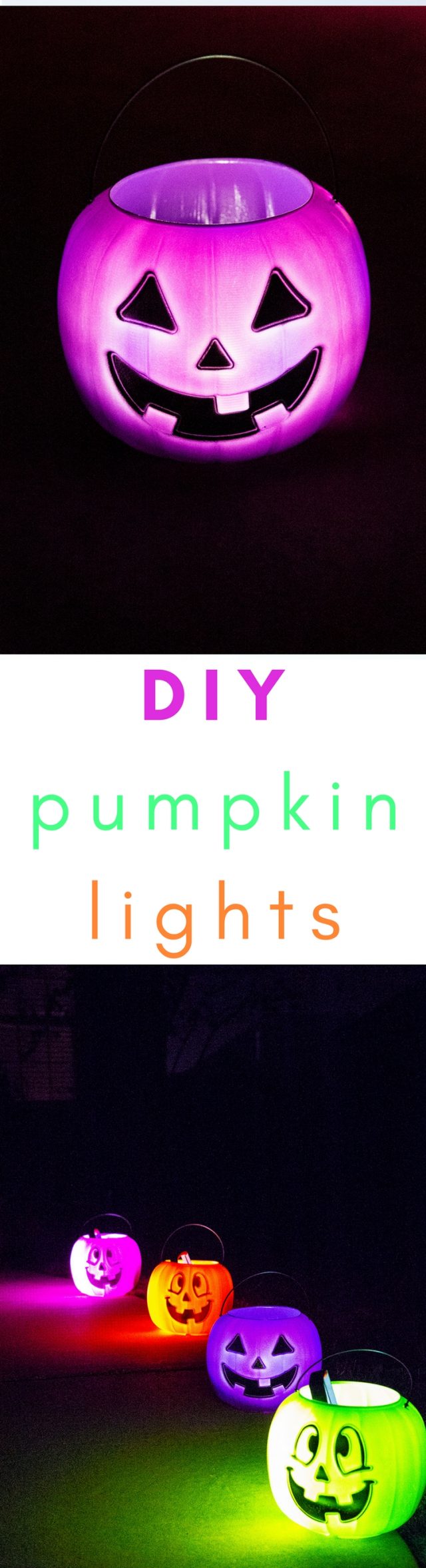 DIY Halloween Plastic Jack-O-Lantern Pumpkin Lights