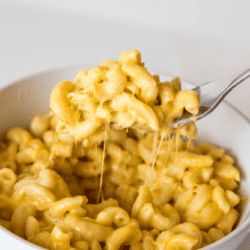 Buttery macaroni noodles smothered in creamy cheddar, Monterey Jack, and parmesan cheese - all made quickly in a pressure pot.