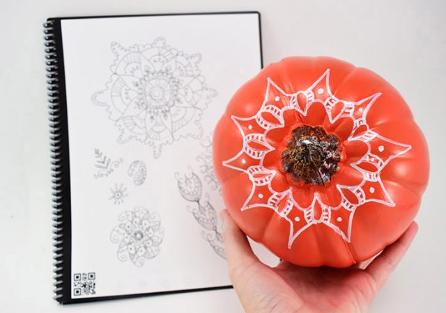 Easy DIY Doodled Henna Pumpkins