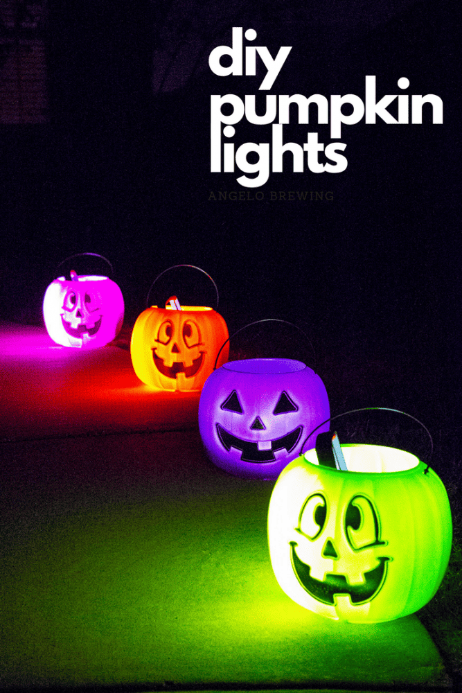 DIY Halloween Plastic Pumpkin Lights