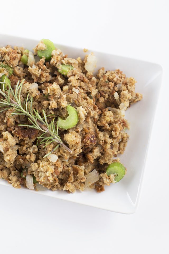 This bread stuffing is a buttery and savory dish with fresh herbs, onions, and celery made in a pressure cooker. It's the perfect holiday stuffing recipe for Thanksgiving, Christmas and beyond. Instant Pot or Multi-cooker.