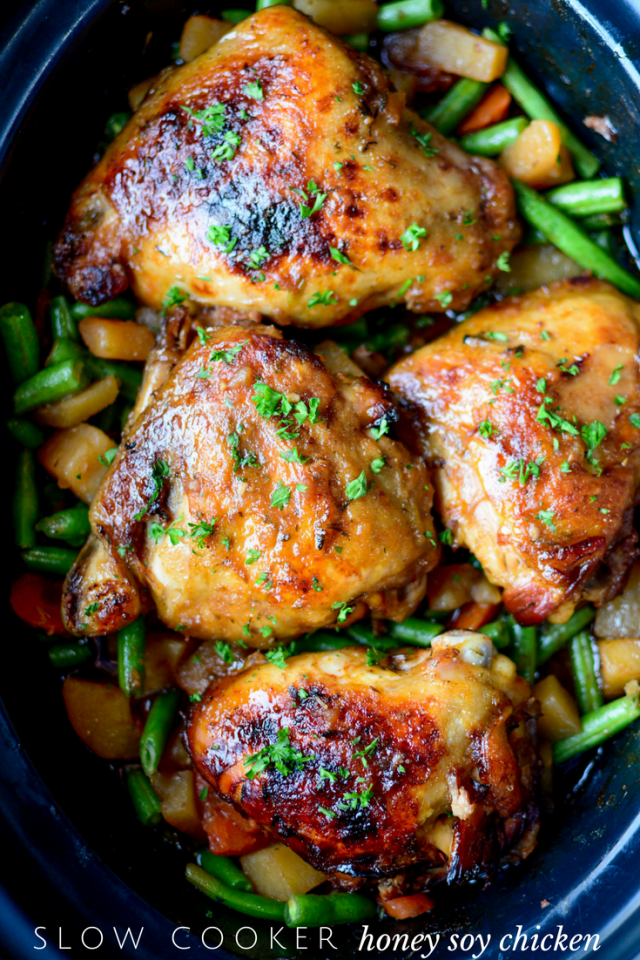 Slow Cooker Honey Soy Chicken and Veggies