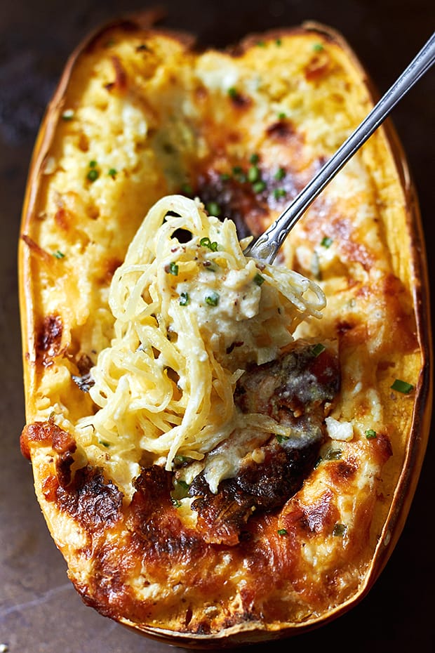 Baked Four Cheese Garlic Spaghetti Squash - 10 Delicious Keto-Friendly Recipes