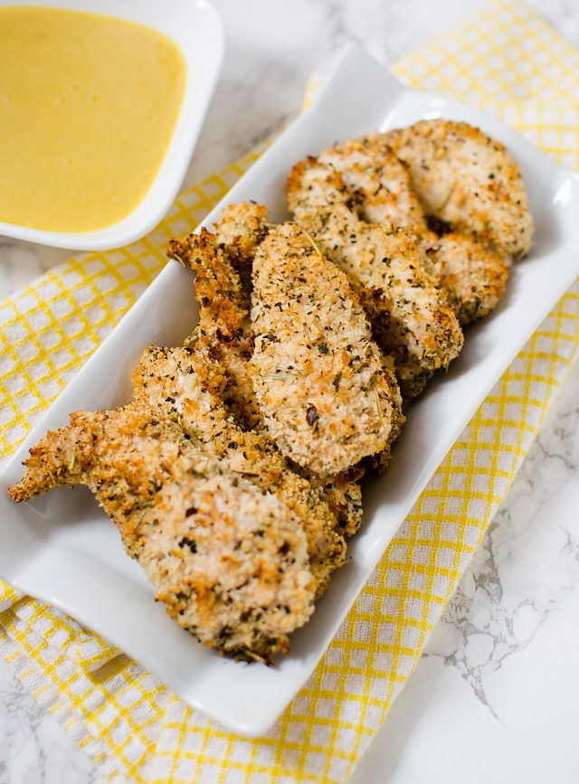 Crispy Chicken Fingers with Honey Mustard Sauce - Mom Spark - Mom Blogger