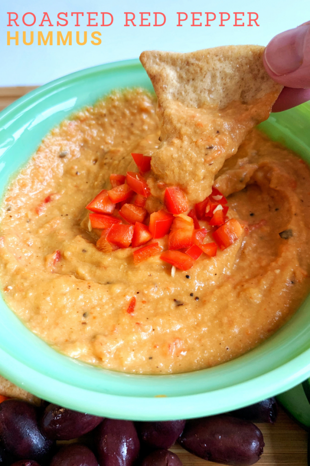 Roasted Red Pepper Hummus Dip Recipe