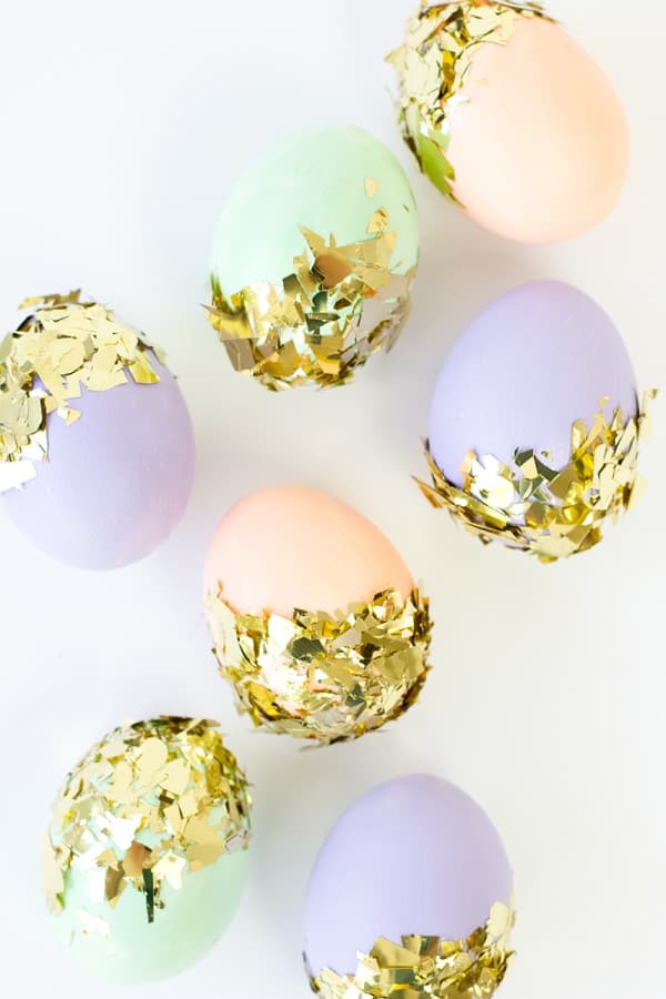 DIY Confetti Dipped Easter Eggs by Studio DIY