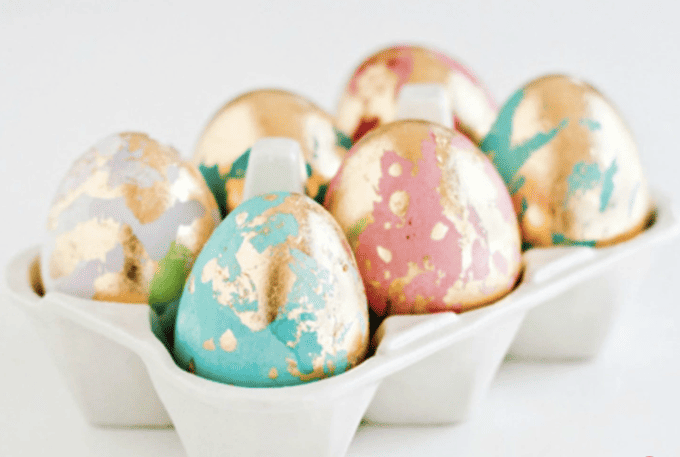 DIY Golden Easter Eggs by SheKnows