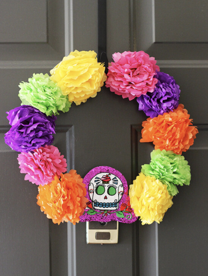 Day of the Dead Colorful Wreath