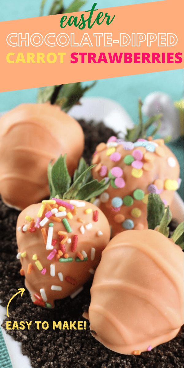 Spring Chocolate-Dipped "Carrot" Strawberries Recipe