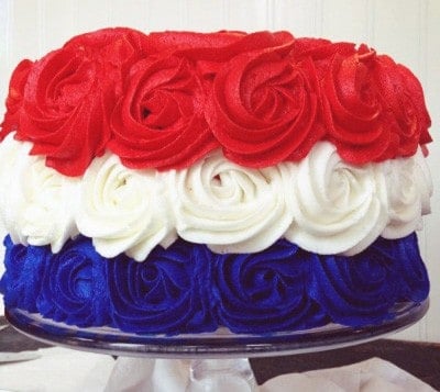 Patriotic Rose Cake