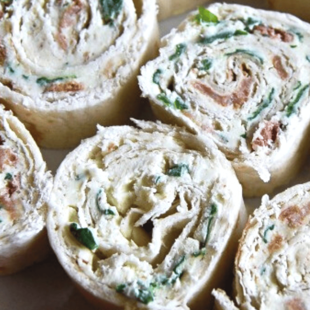 Bacon, Green Onion and Cream Cheese Tortilla Roll-Ups - Mom Spark