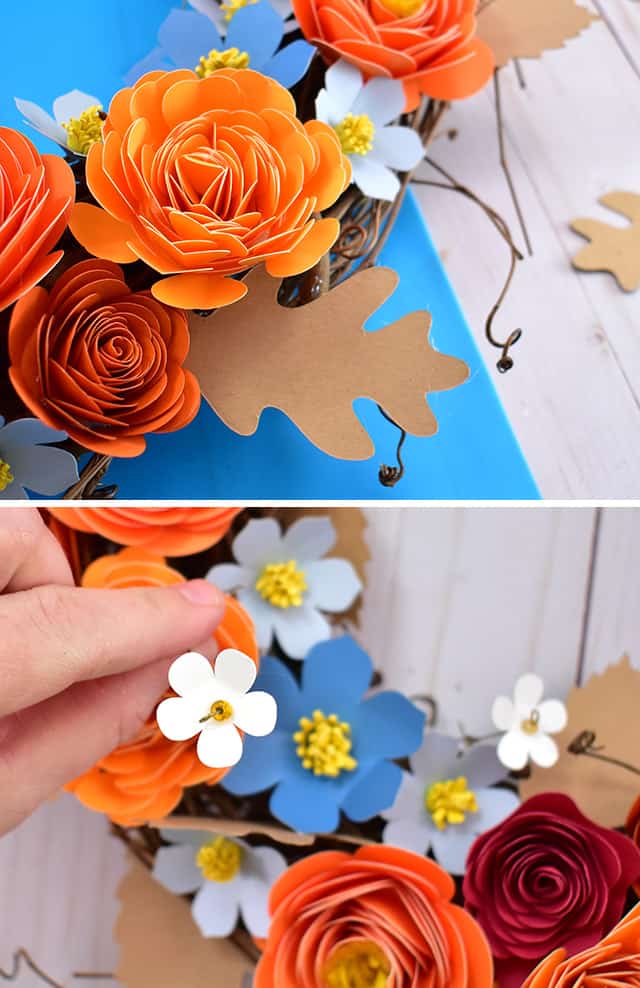 DIY Paper Fall Floral Wreath Craft