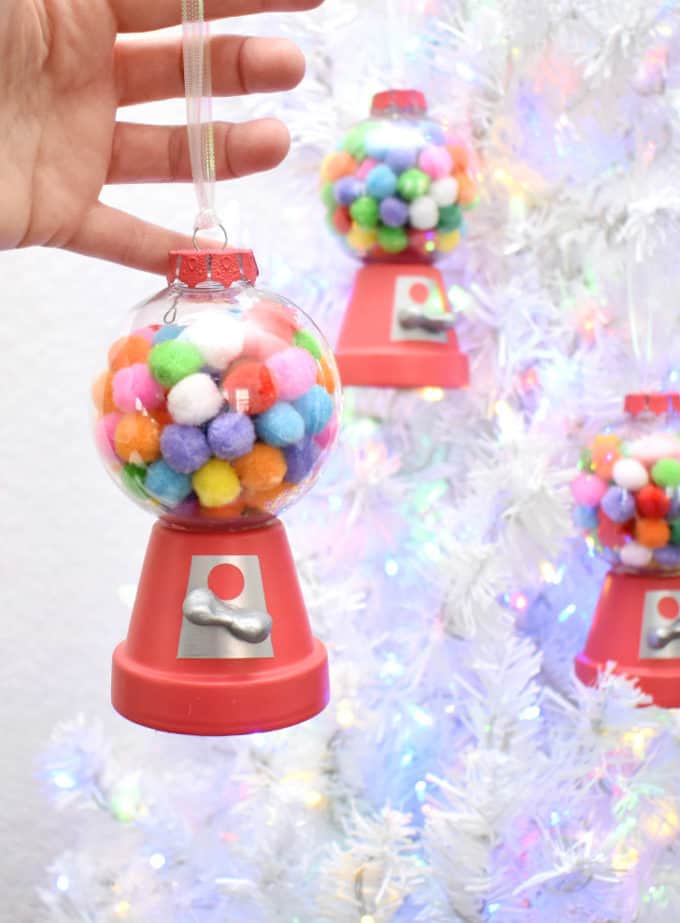DIY Gumball Machine Christmas Ornaments