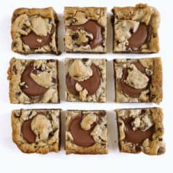 Peanut Butter Cup Chocolate Chip Cookie Bars