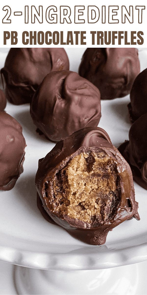 2-Ingredient Peanut Butter Chocolate Truffles Recipe